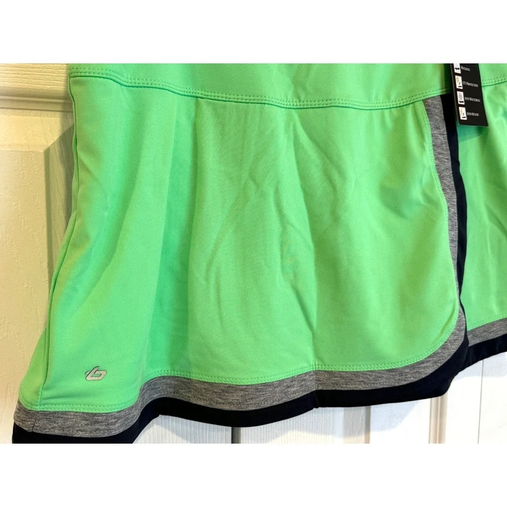NEW Bolle‎ High Performance Tennis Skirt Skorts Neon Green Women's Size Large